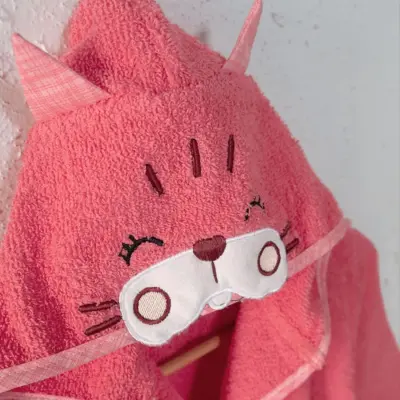 Angeltouch Unisex Bebek Bornozu Figürlü Pembe - 2