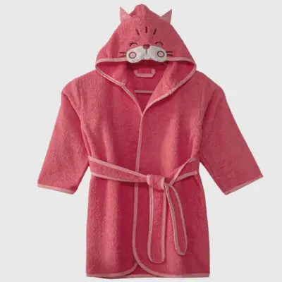 Angeltouch Unisex Bebek Bornozu Figürlü Pembe - 7