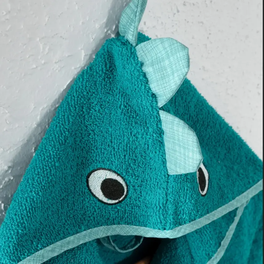 Angeltouch Unisex Bebek Bornozu Figürlü Petrol - 3