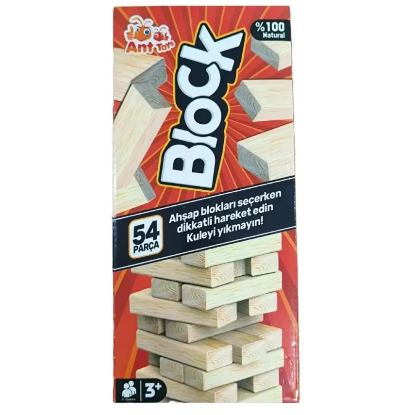 Ant Block 54 Parça Ahşap Jenga - 2
