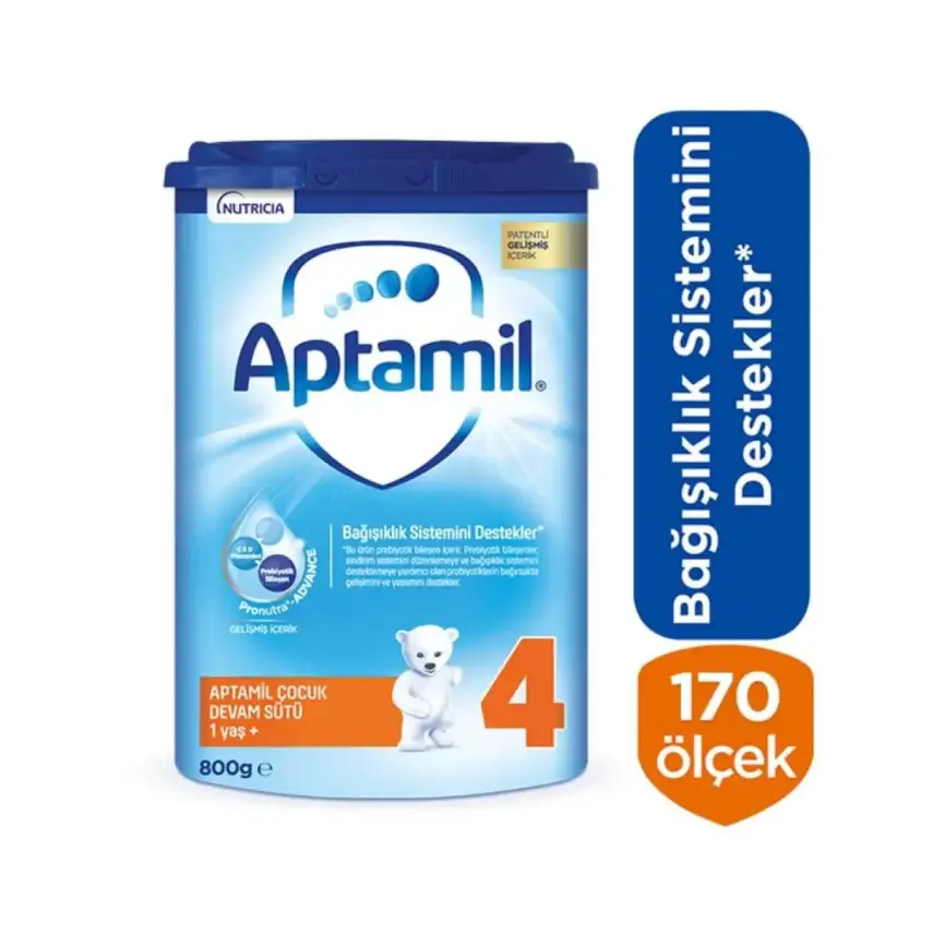 Aptamil 4 Çocuk Devam Sütü 800 gr 1 Yaş+ Akıllı Kutu Islak Mendil Hediyeli - 3