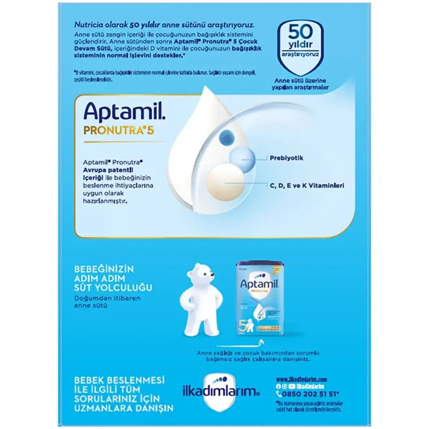 Aptamil Pronutra 5 Devam Sütü 1000 Gr (2*500gr.) - 2