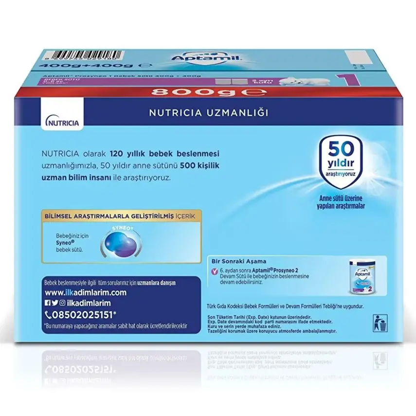 Aptamil Prosyneo 1 Bebek Sütü 2x400 gr Megasize 0-6 Ay - 3
