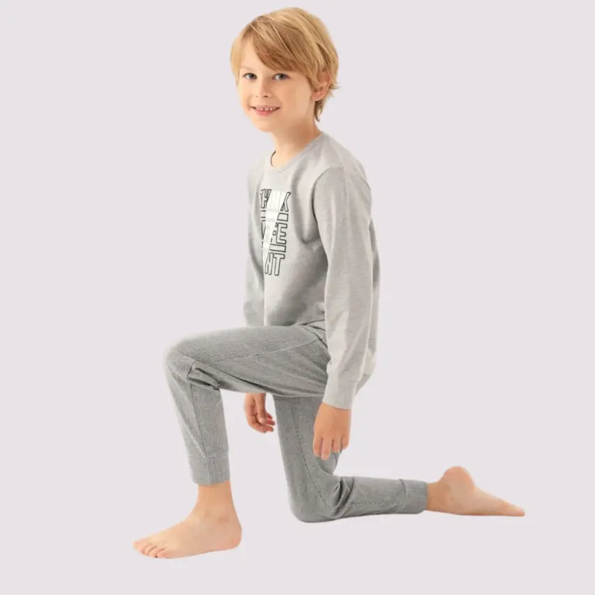 Arnetta Erkek Çocuk Pijama Takımı Antra Melanj - 3