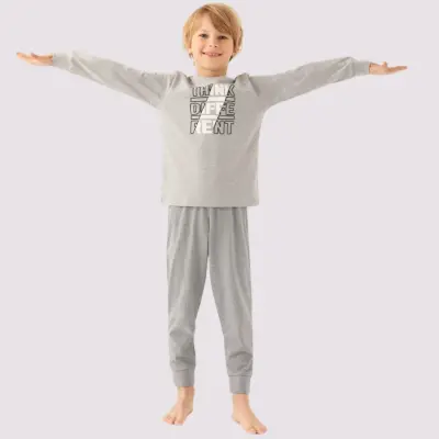 Arnetta Erkek Çocuk Pijama Takımı Antra Melanj