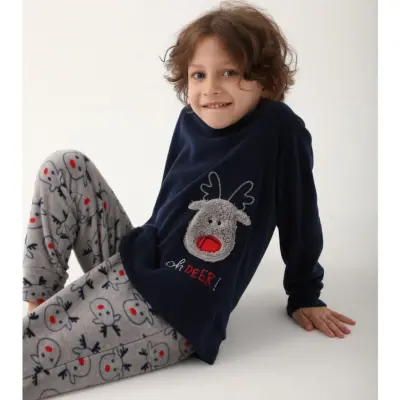 Arnetta Erkek Çocuk  Pijama Takımı Lacivert - 4