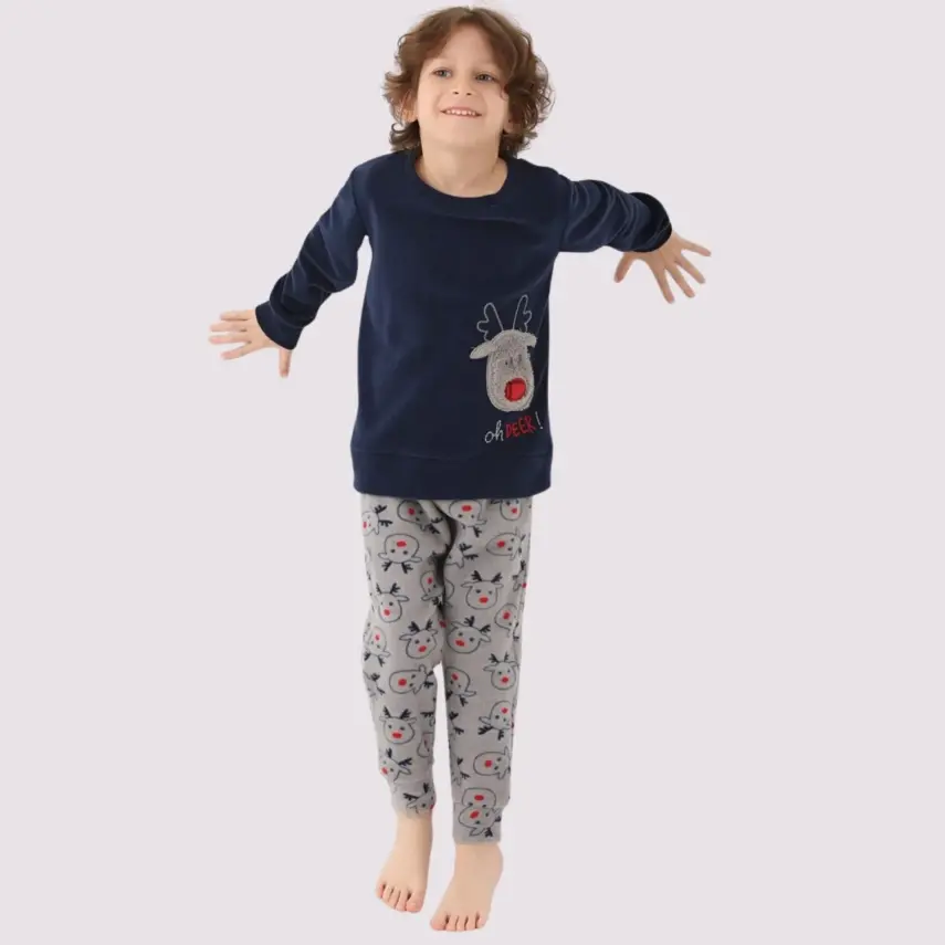 Arnetta Erkek Çocuk  Pijama Takımı Lacivert - 1