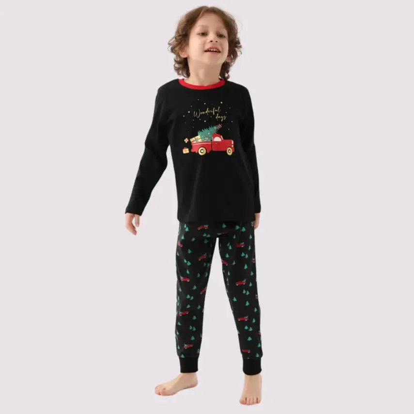 Arnetta Erkek Çocuk  Pijama Takımı Siyah - 7