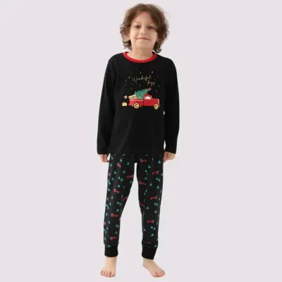 Arnetta Erkek Çocuk  Pijama Takımı Siyah - 10