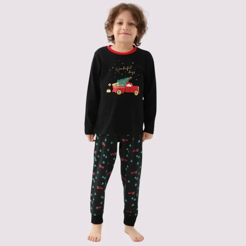 Arnetta Erkek Çocuk  Pijama Takımı Siyah - 10