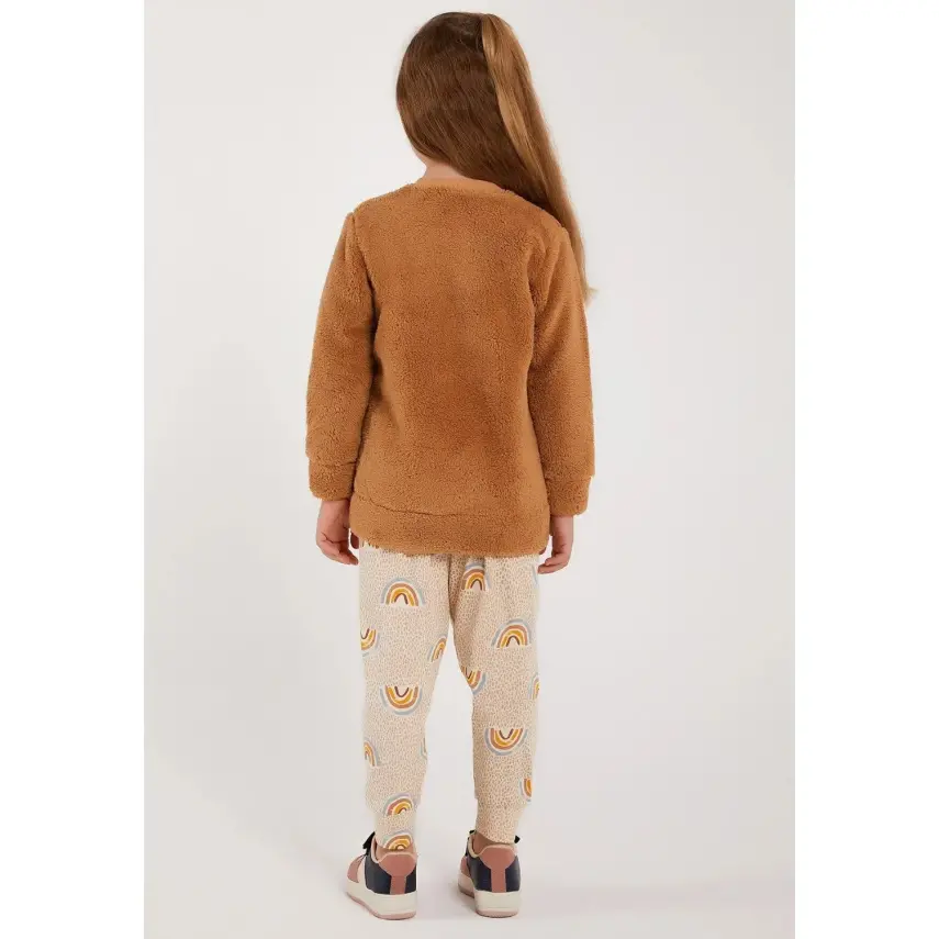 Arnetta Kız Çocuk Pijama Takımı Camel - 5