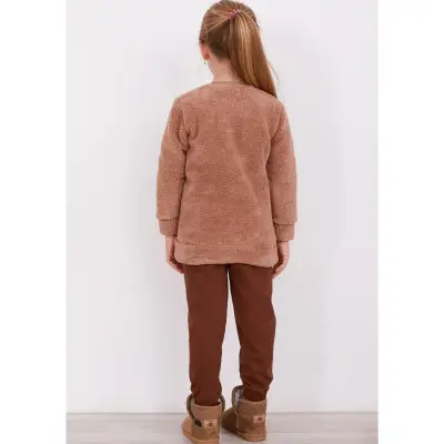 Arnetta Kız Pijama Takımı Sütlü Kahve - 5