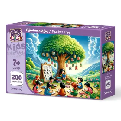Art Çocuk Öğretmen Ağaç 200 Parça Puzzle