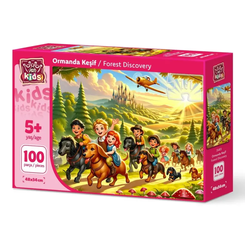 Art Çocuk Ormanda Keşif 100 Parça Puzzle - 1