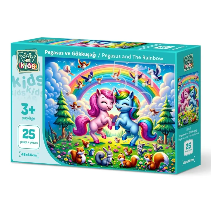 Art Çocuk Pegasus Ve Gökkuşağı 25 Parça Puzzle - 1