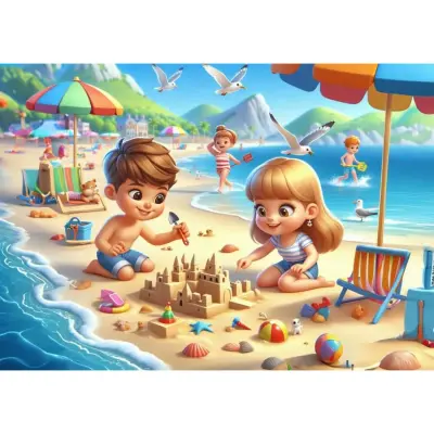 Art Çocuk Plaj Keyfi 100 Parça Puzzle - 2