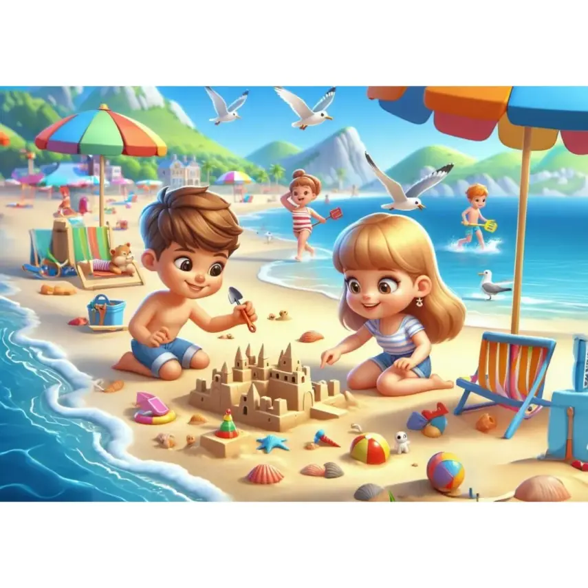 Art Çocuk Plaj Keyfi 100 Parça Puzzle - 2