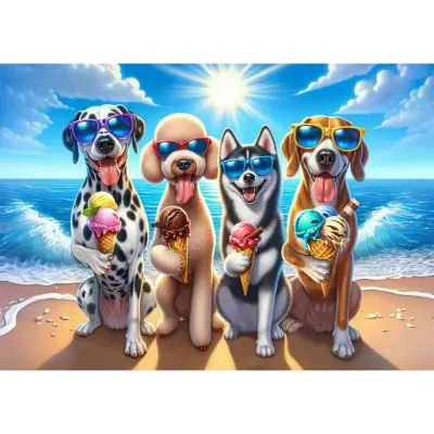 Art Çocuk Tatilci Köpekler 200 Parça Puzzle - 2