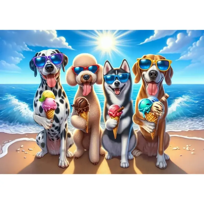Art Çocuk Tatilci Köpekler 200 Parça Puzzle - 2
