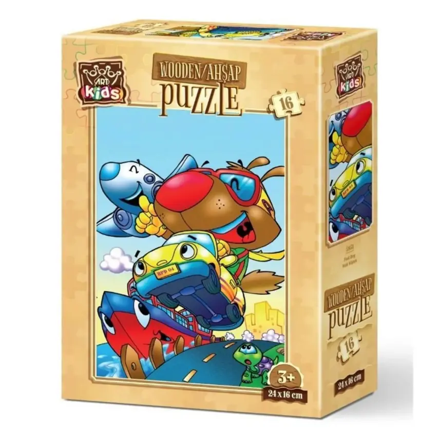 Art Kids Hızlı Köpek Ahşap Puzzle 16 Parça - 1