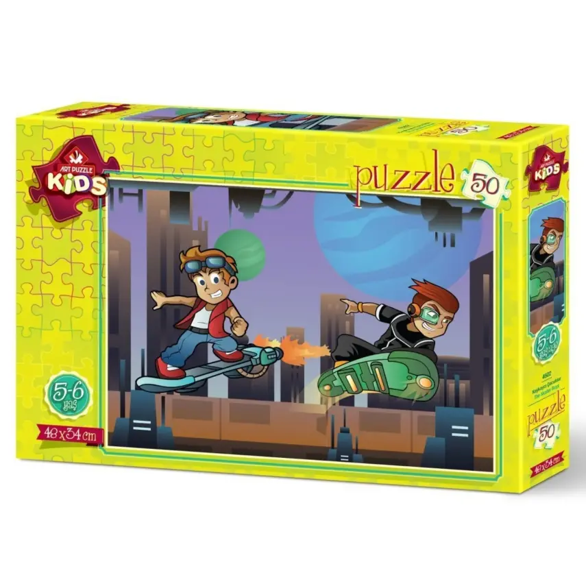Art Kids Kaykaycı Çocuklar 50 Parça Puzzle - 1