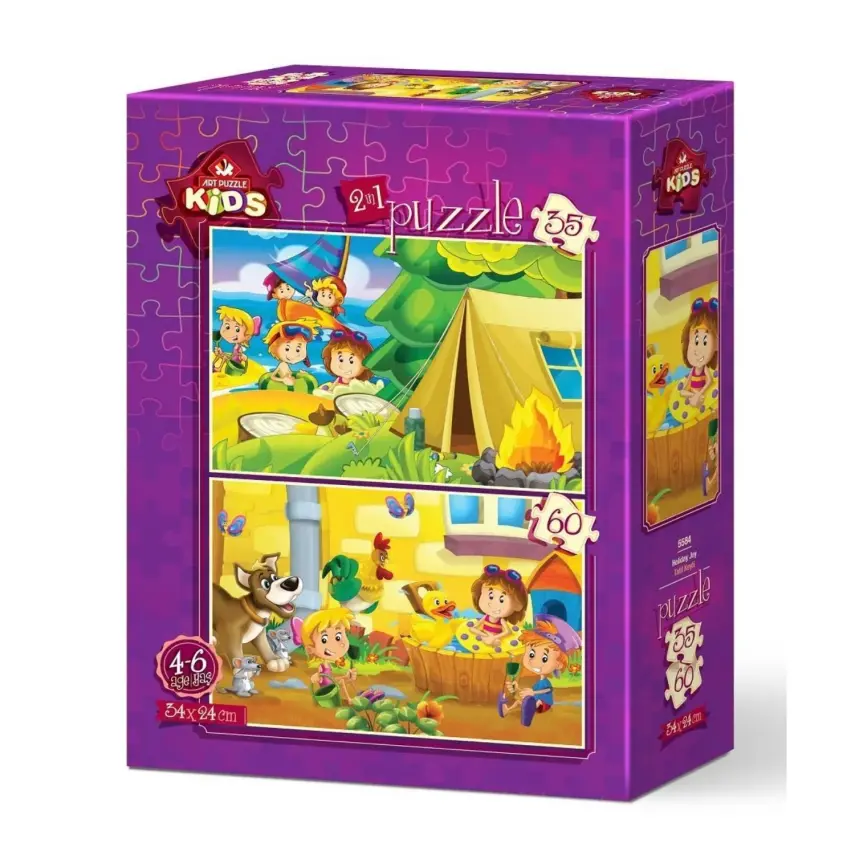 Art Kids Tatil Keyfi 35+60 Parça Puzzle - 1
