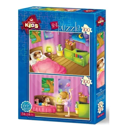 Art Kids Uyku Vakti Ve Bale Provası 2X100 Parça Puzzle