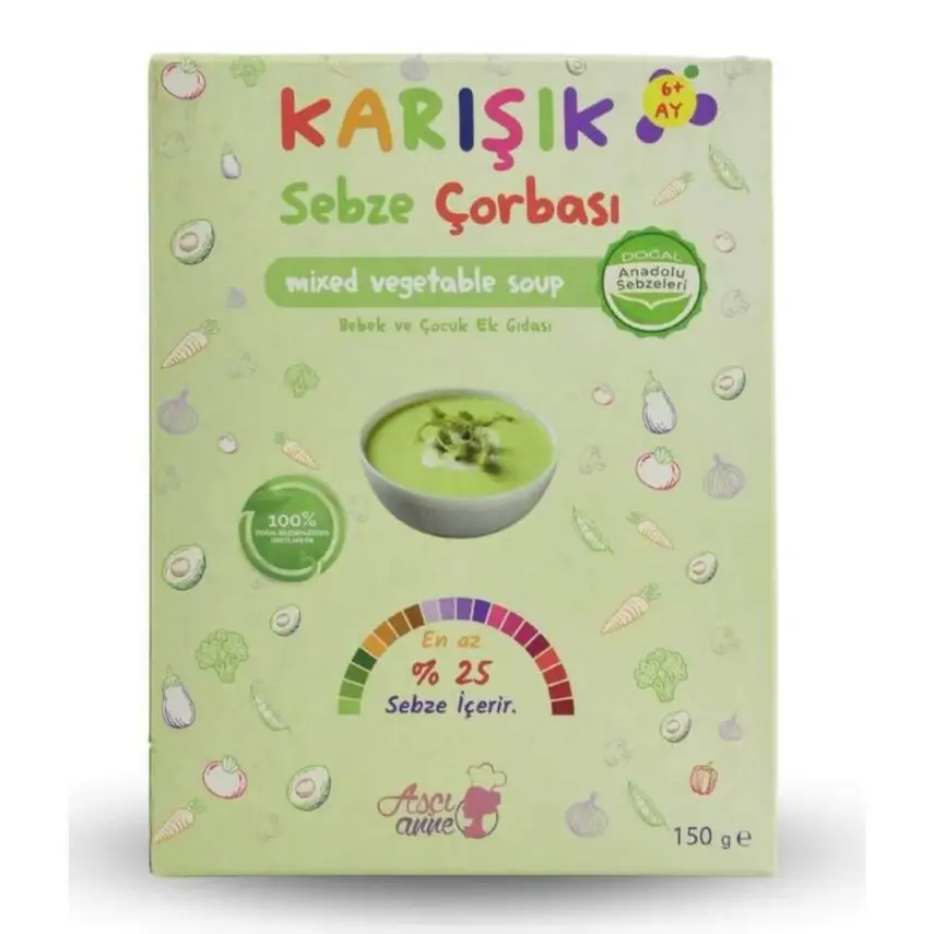 Aşçı Anne Karışık Sebzeli Çorba 150 gr - 1