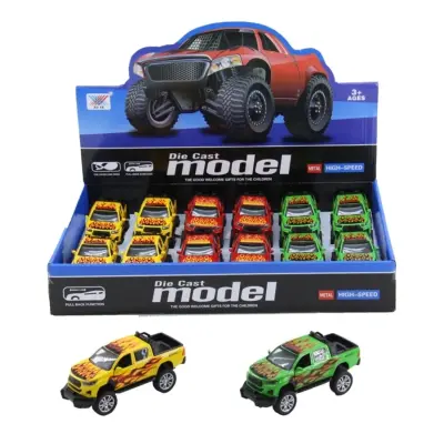 Ateşli Yüksek Picup Çekbırak Metal Araba - 2