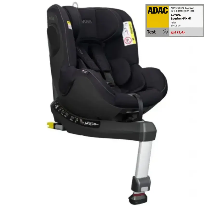 Avova Sperber-Fix 61 Adaclı Oto Koltuğu 0-18 Kg Pearl Black - 14
