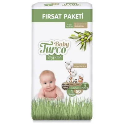 Baby Turco Doğadan Bebek Bezi Yenidoğan 50li Fırsat Paketi - 3