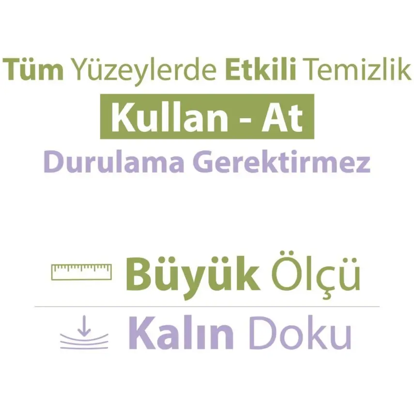 Baby Turco Doğadan Yer Temizlik Havlusu Lavanta 50li - 4