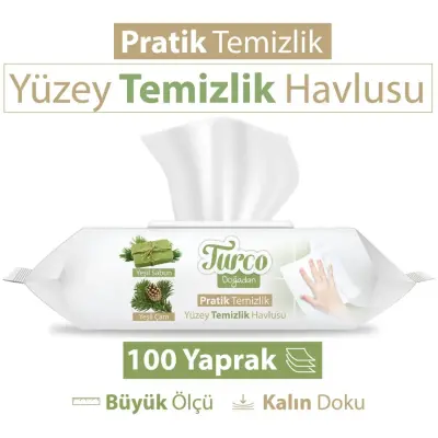 Baby Turco Doğadan Yüzey Temizlik Havlusu 100lü