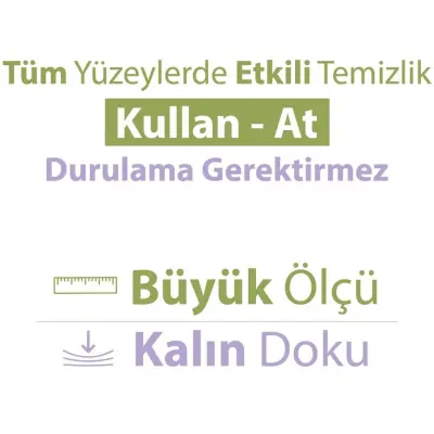 Baby Turco Doğadan Yüzey Temizlik Havlusu Lavanta 100lü - 3