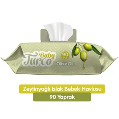 Baby Turco Zeytinyağı Islak Mendil 90lı - 4