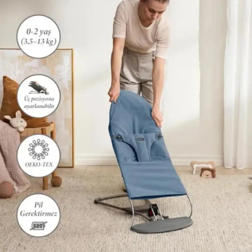 Babybjörn Balance Bliss Ana Kucağı Woven Melange Blue - 4