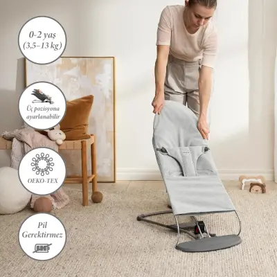 Babybjörn Balance Bliss Ana Kucağı Woven Melange Light Grey - 2