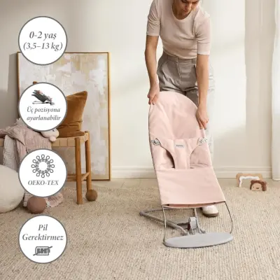 Babybjörn Balance Bliss Ana Kucağı Woven Melange Light Pink - 2