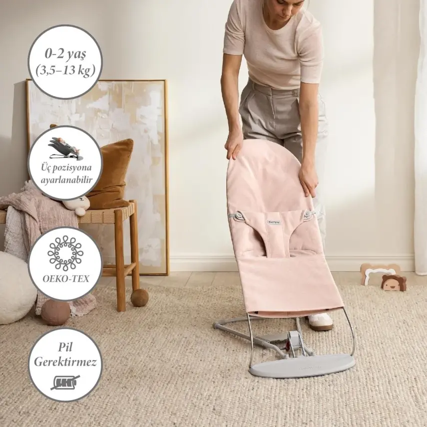 Babybjörn Balance Bliss Ana Kucağı Woven Melange Light Pink - 2