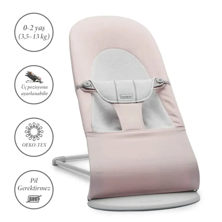 Babybjörn Balance Soft Ana Kucağı Cotton Jersey Light Pink-Grey - 2