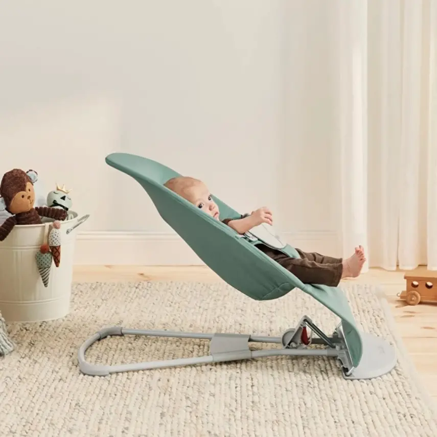 Babybjörn Balance Soft Ana Kucağı Woven Cotton Jersey Light Sage Green-Grey - 3