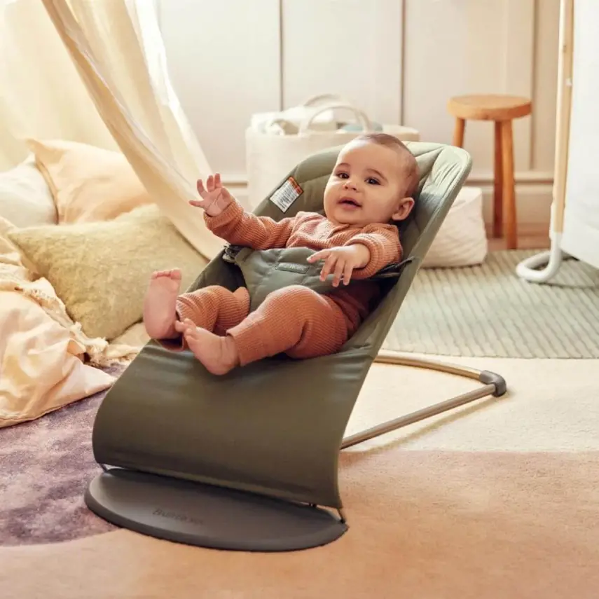 Babybjörn Bliss Ana Kucağı Woven Cotton Petal Dark Green - 6