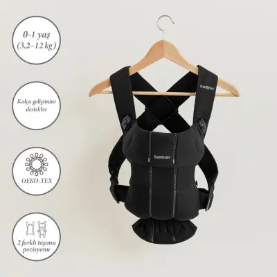 Babybjörn Kanguru Mini 3D Cotton Woven Black - 2