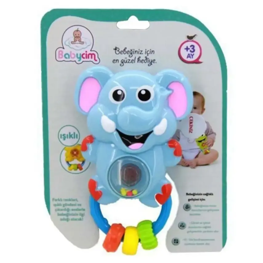 Babycim Neşeli Sesli Pilli Fil Çıngırak - 2