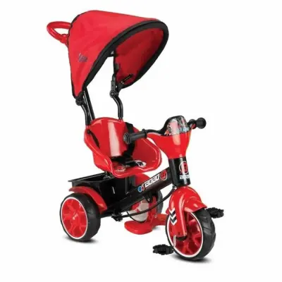 Babyhope Bobo Tenteli İtmeli Bisiklet Kırmızı 