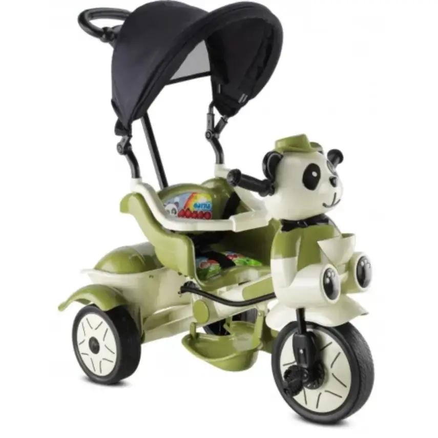 Babyhope Little Panda Bisiklet Yeşil Bej - 1