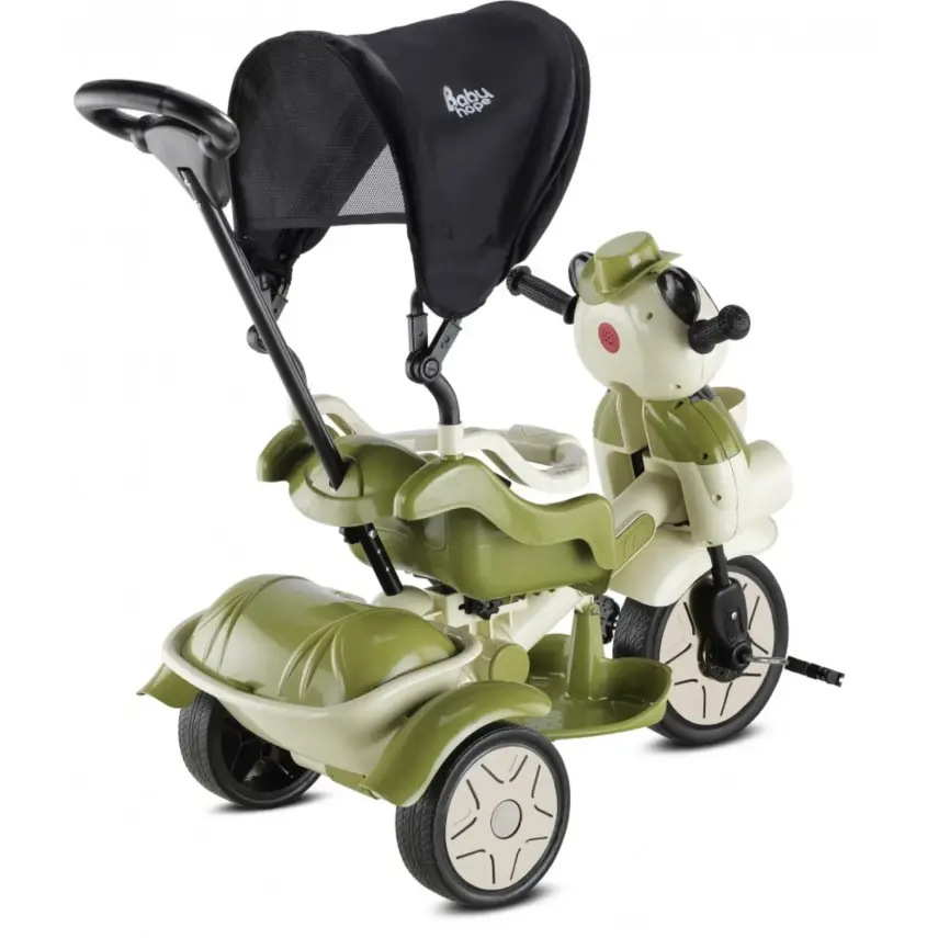 Babyhope Little Panda Bisiklet Yeşil Bej - 3