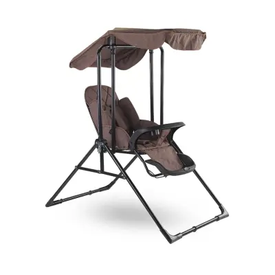 Babyhope Lüks Yatarlı Tepsili Salıncak Kırçıllı Kahverengi - 3