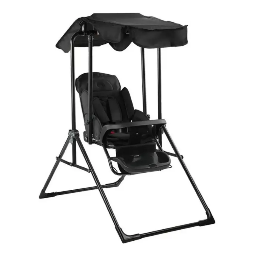 Babyhope Lüks Yatarlı Tepsili Salıncak Siyah - 1
