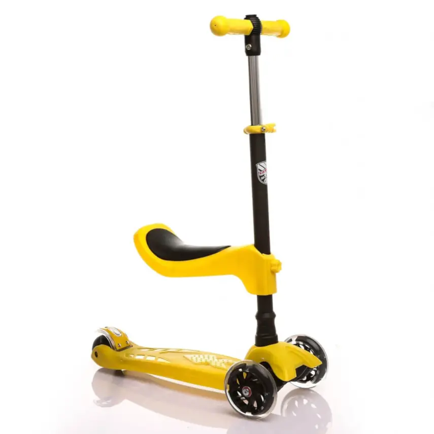 Babyhope Oturaklı Scooter 2in1 Sarı - 1